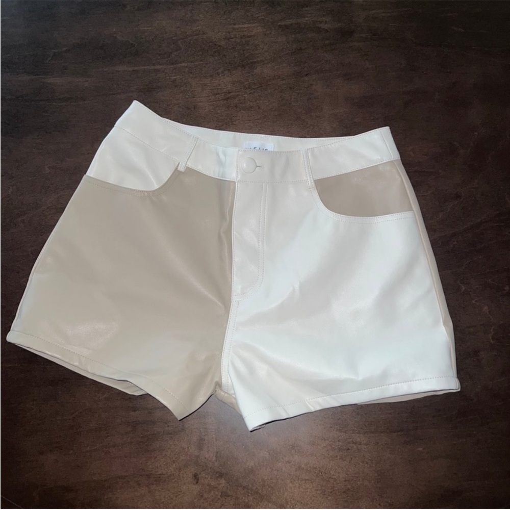 Color Block Leather Pant